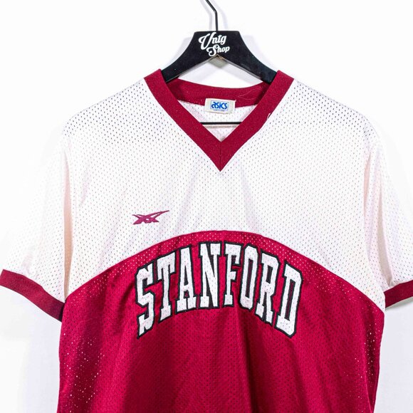 Stanford University Mesh Jersey Asics Made in Japan Large VTG 80s - Picture 5 of 11